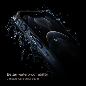 Vodotesný IP68 Telefón puzdro Pre Nový iPhone 12 Shockproof vodotesné puzdro pre Apple iPhone 12 Pro Úplný Ochranný Kryt Funda