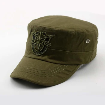 T-MAC Nový Príchod Vojenské čiapky s Vyšívané Upravené šiltovku Flat top Hat pre mužov a ženy Militaire gorra