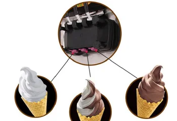18 L/H Soft Ice Cream Stroj Nehrdzavejúcej Ocele 1800w Ice cream Maker, Takže Automat s CE
