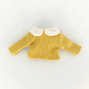 Ob11 baby šaty BJD gscT Tričko PD9 dlhý rukáv ručne vyrobené tričko mäkká hlina bábiky oblečenie kabát
