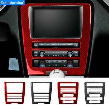 Pre Ford Mustang na roky 2009-2013 karbónová Nálepka Centrálne Ovládanie CD Panel Kryt Výbava Interiéru Tvarovanie Dekorácie Auto Samolepky