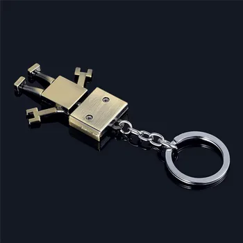 2020 Vintage Robot Keyring Kľúča Držiteľa Delené Krúžky Unisex Keychain Kľúčenka Organizátor Doplnky Pre Mužov