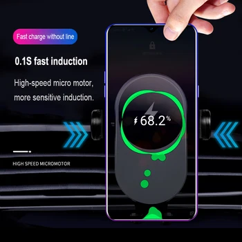 15W Auto Qi bezdrôtová nabíjačka Pre iPhone indukčné mount automatické upínacie rýchlo wirless nabíjanie pre iphone 11 Samsung S10 ALASUO