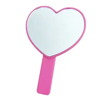 Prenosné Tvare Srdca Vreckové Zrkadlo Rukoväť s Candy Farby Kozmetických Nástrojov