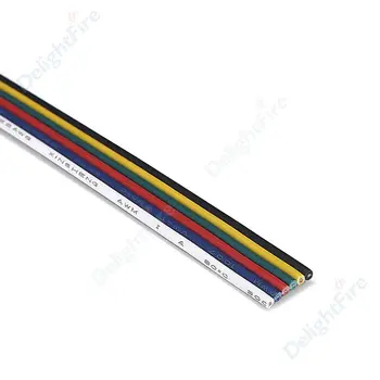 20m Pocínovaného Medeného Drôtu Kábel, Izolácia PVC 6pin Rozchod 22 AWG Elektrický Kábel Pre RGBW CCT LED Pásy Svetla Modules Radič
