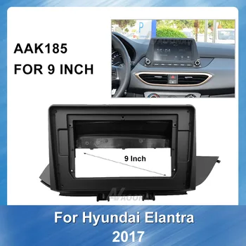 9 palcový Auto DVD Prehrávač rám Inštalačný Rám Auta Na Hyundai Elantra 2017 Panel Palubnej dosky ABS plast Inštalácia