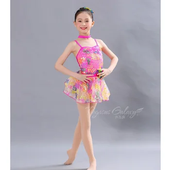 H2671 Dievčatá Balet, Tanec Šaty, Oblečenie Pre Deti Princezná Profesionálny Výkon Fáze Nosenie Flitrami Tutu Šaty, Kostým