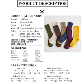 Nové Voľné Ponožky Ženy Bavlna Pletenie Rebra Ponožky Zimné Teplé Pevných Farieb 18 farby Denne Dámy Ponožky Vysokej Kvality 200 Ihly