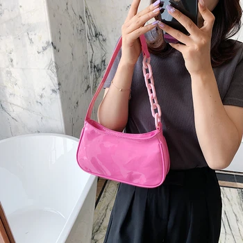 2021 Nové Luxusné Dizajnér Kožené Ženy Kabelky Akryl Reťaze Tašky cez Rameno Ženy Zápästie Kabelky PU Dámy Ruky program Messenger Tašky