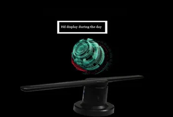 3D hologram reklama stroj Ventilátor projekčnej lampy troch-dimenzionální pozastavenia otáčanie vzduchu zobrazovanie reklamy ping