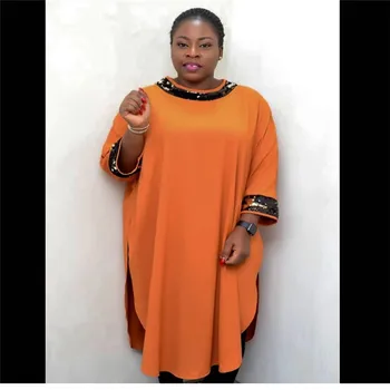 2020 Nových Afrických Voľné Dizajn Šifón Dlhý rukáv Dashiki Šaty Pre Lady Nové módne oblečenie pre ženy, Elegantné nadrozmerné Oblečenie