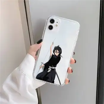 Japonské anime Bleach Telefón Prípade Transparentné pre iPhone 11 12 mini pro XS MAX 8 7 6 6 Plus X 5S SE 2020 XR