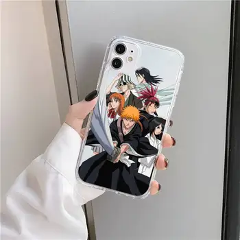 Japonské anime Bleach Telefón Prípade Transparentné pre iPhone 11 12 mini pro XS MAX 8 7 6 6 Plus X 5S SE 2020 XR