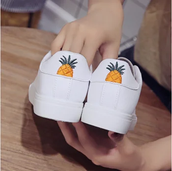 Dámske topánky tenisky kórejská verzia kolo hlavy plytké úst wild študentov rady topánky ananás osobnosti dámske topánky