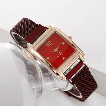Módne dámske námestie luxusné hodinky analógové business dámske elegantné hodinky high-end značky quartz analógové hodinky šaty