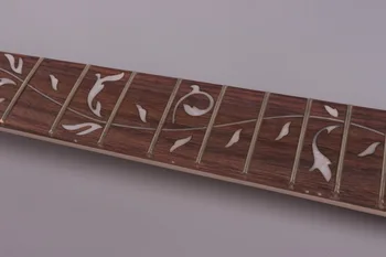 Elektrická gitara krku 24 pražec 25.5 palcový masívneho dreva Hmatník strom intarzované a Rosewood Hmatník Skrutka Na Kanadu Javor