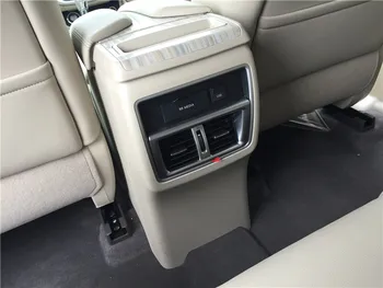 Na Nissan Murano-17 Interiéru Zadné Operadlo Box Air Vent Zásuvky Kryt Výbava Chrómovaný ABS Plast