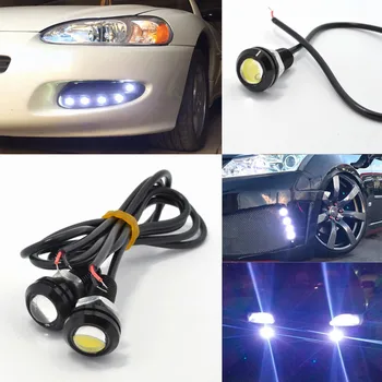 18 MM Auto LED Red Eagle Eye DRL Svetlá pre Denné svietenie Zálohy Cúvanie Parkovanie Brzdy Otočte Signál Lampy Auto, Motocykel Hmlové Svetlo