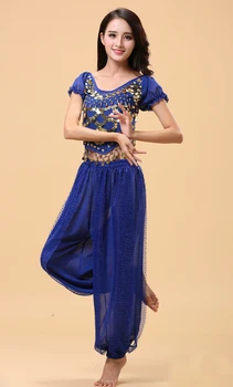2019 Nové 2ks Brušného Tanca Kostým Bollywood Kostým Indián Bellydance Nohavice+Top Ženy, Brušný Tanec Kostým Sady Tribal