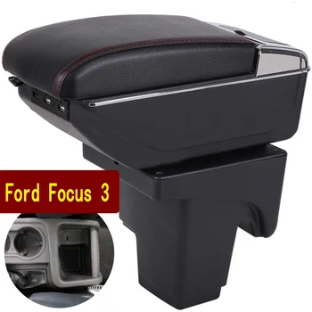 Pre Ford Focus Opierkou Box Zameranie 3 Univerzálnu Auto Strednej Opierke Úložný Box držiak popolníka úprava príslušenstvo