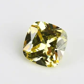 50PCS 5x5~10x10mm Vankúš Tvar Olivový Žltá farba AAAAA Voľné Cubic Zirconia kameň Skvelý Strih CZ Kameň Pre Šperky urob si sám