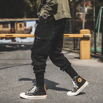 Kórejský štýl 5xl hárem nohavice joggers mužov hip hop streetwear mens bočné vrecká bežné tepláky mužské nohavice ázijské veľkosť CK44