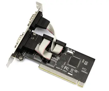 PCI 2 Porty COM 9 Pinový Sériový Série RS232 Kartu Adaptér Win 7, VISTA, XP FO
