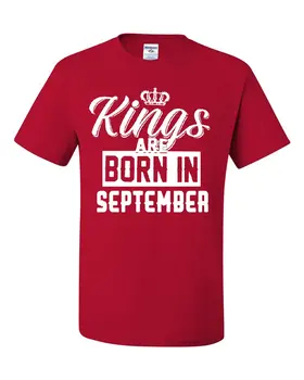 2019 Nové Letné Bežné Muži T-shirt Kráľov Sa Narodil V septembri T-Shirt Vtipné Narodeninové B-Day Party Čaj