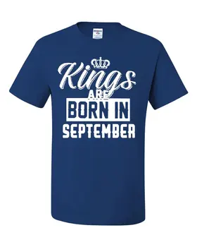 2019 Nové Letné Bežné Muži T-shirt Kráľov Sa Narodil V septembri T-Shirt Vtipné Narodeninové B-Day Party Čaj