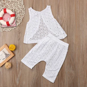 Baby Dievčatá Dieťa Letné Bavlnené tričko, Vesta Topy+Nohavice Oblečenie Novorodenca Batoľa Roztomilý Oblečenie