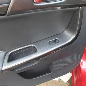 Auto Ľavej Strane Disku Interiérové Dvere Okna Výťah Sklo Prepnúť Tlačidlá Kryt Trim pre Mitsubishi Lancer EX 2010-2016