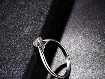 LMNZB S Certifikátom Originálne 925 Sterling Silver 6 mm 1.0 ct CZ Zirkónmi Snubné Prstene pre Ženy, Jemné Šperky Darček LR040