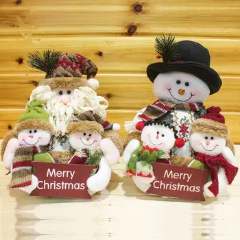 2017 Nový Príchod Vianočných Ozdôb Santa Claus/Snehuliak Bábiky na spoločenské a písací Stôl Domáce Dekorácie, Krásny Nový Rok Darček