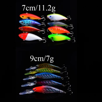 Nové Prišiel Zmiešané 2 Modely Isca Umelé Rybárske Lure Minnow Wobblers basy kaprov Rybárskych potrieb S 3D Oči