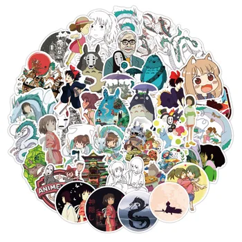10/50PCS Hayao Miyazaki Anime Nálepky Moving Castle Odvážneho Preč Cartoon Nálepky na Bicykel, Notebook, Knihy Batožiny Deti Hračky