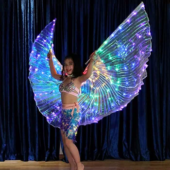 New Horúce Deti Tanečníkov LED Plášť Výkon Svetelný Motýlie Brušného Tanca Karneval Prop USJ99