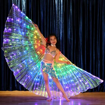 New Horúce Deti Tanečníkov LED Plášť Výkon Svetelný Motýlie Brušného Tanca Karneval Prop USJ99