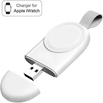 Qi Bezdrôtovú Nabíjačku mini Prenosné Bezdrôtové Nabíjačky Základňu pre iWatch Nabíjacej Stanice, USB Nabíjačku pre Apple Hodinky Série 1 2 3 4 5