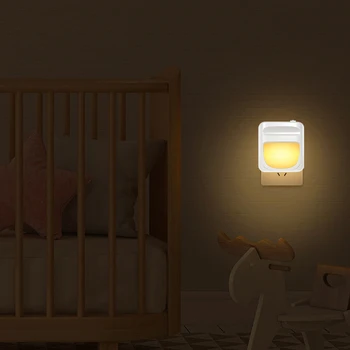 Svetelný Senzor Kontroly LED Nočné Svetlo EÚ a USA Plug Nočného Čítanie Pre Deti detský Obývacia Izba, Spálňa Osvetlenie Steny Plug-In