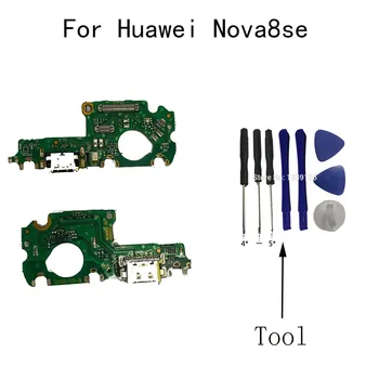 Pre Huawei Nova8SE USB Pripojte Nabíjací Dok Pre Hua Wei Nova 8SE USB Konektor Nabíjačky Rada Modul S Mikrofónom Opravy dielov