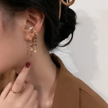 Pearl Klip na Náušnice pre Ženy Boho Farebné Korálky Magnetické Ucho Putá kórejský Ručné Korálkové Kruhu Falošný Piercing Šperkov