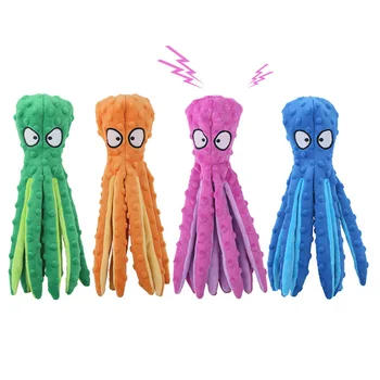 8 Nohy Octopus Plnené Plyšové Žuvanie Zub Vonku Hrať Interaktívne Pískacie Psov Zdravšie Vydávať Papierové Žuť Plavidlá, suvenírov