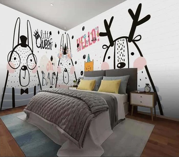 Dekoratívne tapety Cartoon detí domu pozadí nástenné maľby
