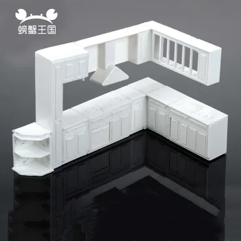 Doll house kuchynský Riad model mini nábytok, príslušenstvo model Skriňa model zobraziť Miniatúrne Hračky Domu Domova Držiak pre DIY