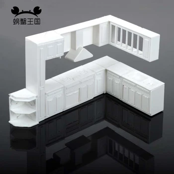 Doll house kuchynský Riad model mini nábytok, príslušenstvo model Skriňa model zobraziť Miniatúrne Hračky Domu Domova Držiak pre DIY