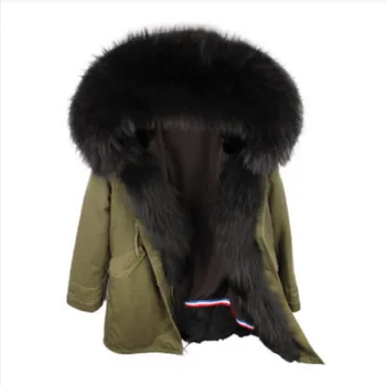 2020 Fashion nová zimná bunda ženy kabát reálne Mýval Kožušiny Golier s kapucňou prírodné králik kožušinový kabát Hrubé Teplé Kožušiny líniové parkas