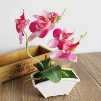Umelé Motýľ Orchidea Simulácia Kvet Set s Reálnymi Dotyk listy Umelé Rastliny Celkovo Kvetinový Svadobné Domova