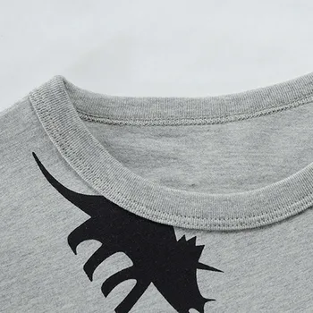Nové Deti, Chlapca T-shirts Tlač Cartoon Dinosaura Vzor-Krátke rukávy Deti Bavlnené tričká Oblečenie Pre 2-9 Rokov