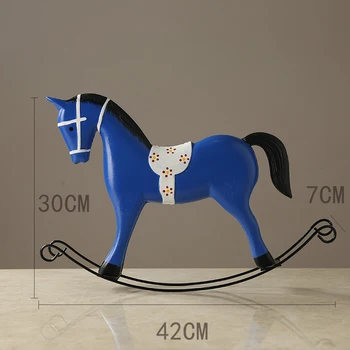 Swedenn Drevený Kôň Deti Hračka Moderné Dekorácie Nordic Socha Umenie Sochárstvo Domáce Dekorácie