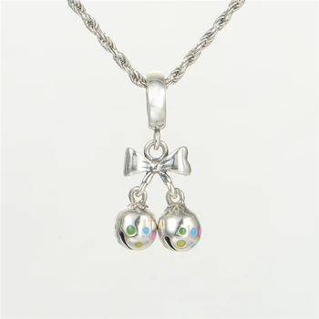 Hot Predaj 925 Sterling Silver Bells Kúzlo Fit Náramok, Náhrdelník Autentické Luxusné Šperky Vianočný Darček GW Šperky S127H20